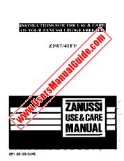 Voir ZF67/41FF pdf Manuel d'instructions - Nombre Code: 924451210