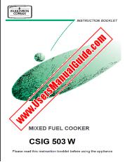 Voir CSiG503W pdf Mode d'emploi - Nombre Code produit: 947740497