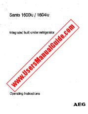 Voir Santo 1600 TK pdf Mode d'emploi - Nombre Code produit: 621071808