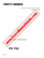 Voir FD792 pdf Mode d'emploi - Nombre Code produit: 925530635