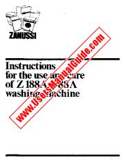 Ver Z188A pdf Manual de instrucciones
