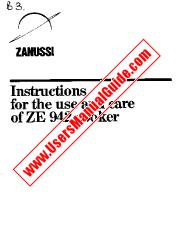 Ver ZE942 pdf Manual de instrucciones