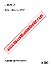 Voir B880D W pdf Mode d'emploi - Nombre Code produit: 611563930