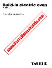 Vezi B881D SB pdf Manual de utilizare - Număr Cod produs: 611563946
