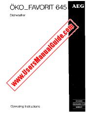 Vezi Favorit 645 W pdf Manual de utilizare - Numar Cod produs: 606281281