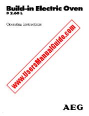 Ver B2.60L W pdf Manual de instrucciones - Código de número de producto: 611565921