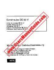Ver DE60 V pdf Manual de instrucciones - Código de número de producto: 610405903