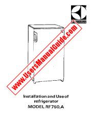 Ver RF750A pdf Manual de instrucciones