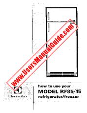 Visualizza RF85/15 pdf Manuale di istruzioni