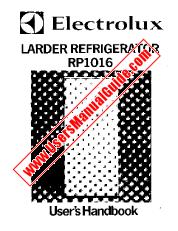 Ver RP1016A pdf Manual de instrucciones - Código de número de producto: 928506001