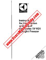 Ver TF1131 pdf Manual de instrucciones
