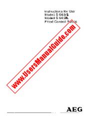Vezi S 64.92L D pdf Manual de utilizare - Numar Cod produs: 611555919