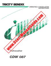 Ver CDW087 pdf Manual de instrucciones - Código de número de producto: 911711063