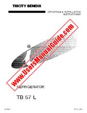 Voir TB57L pdf Mode d'emploi - Nombre Code produit: 933002041