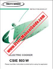 Voir CSiE503W pdf Mode d'emploi - Nombre Code produit: 947760135