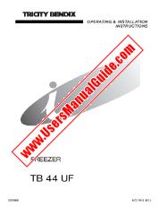 Voir TB44UF pdf Mode d'emploi - Nombre Code produit: 933002756