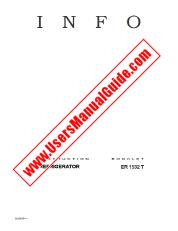Ver ER1532T pdf Manual de instrucciones - Código de número de producto: 923610618