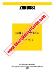 Voir ZBM972ALU pdf Mode d'emploi - Nombre Code produit: 949711044