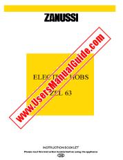 Ver ZEL63N pdf Manual de instrucciones - Código de número de producto: 949800754