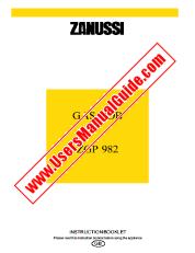 View ZGP982X pdf Instruction Manual - Product Number Code:949750303