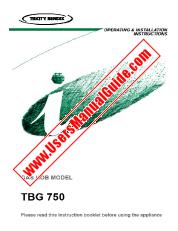 Voir TBG750BL pdf Mode d'emploi - Nombre Code produit: 949750310