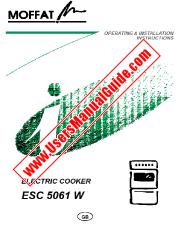 Voir ESC5061W pdf Mode d'emploi - Nombre Code produit: 943265061