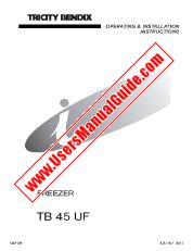 Voir TB45UF pdf Mode d'emploi - Nombre Code produit: 933002777