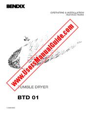 Voir BTD01 pdf Mode d'emploi - Nombre Code produit: 916720055