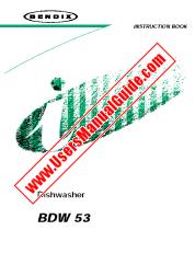 Voir BDW53 pdf Mode d'emploi - Nombre Code produit: 911831521
