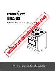 Voir EFE503 pdf Mode d'emploi - Nombre Code produit: 943265075