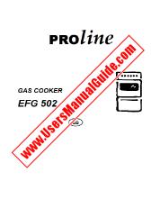 Ver EFG502 pdf Manual de instrucciones - Código de número de producto: 943264289
