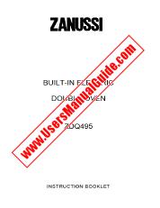 Voir ZDQ495ALU pdf Mode d'emploi - Nombre Code produit: 944171196