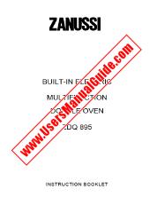 Voir ZDQ895W pdf Mode d'emploi - Nombre Code produit: 944171201