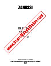 Voir ZCE611X pdf Mode d'emploi - Nombre Code produit: 947730243