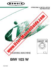 View BIW103W pdf Instruction Manual - Product Number Code:914213003