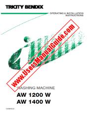 Voir AW1200W pdf Mode d'emploi - Nombre Code produit: 914780707