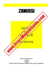 Visualizza ZCM930X pdf Manuale di istruzioni - Codice prodotto:941309672