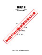 Voir ZCE8021AX pdf Mode d'emploi - Nombre Code produit: 948522102