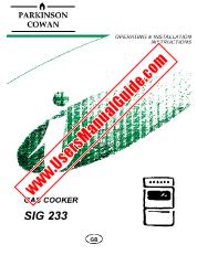 Ansicht SIG233B pdf Bedienungsanleitung - Artikelnummer Code: 943264343
