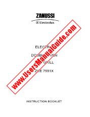 Voir ZCE7551X pdf Mode d'emploi - Nombre Code produit: 948518059
