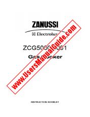 View ZCG5001XN pdf Instruction Manual - Product Number Code:943202209