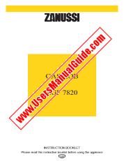 View ZGF7820X pdf Instruction Manual - Product Number Code:949750609