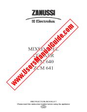 Ver ZCM641X pdf Manual de instrucciones - Código de número de producto: 947740760