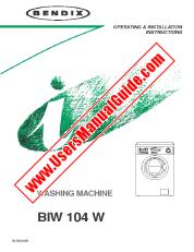 View BIW104W pdf Instruction Manual - Product Number Code:914213007