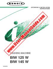 Ver BIW145W pdf Manual de instrucciones - Código de número de producto: 914791261