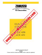 Ver ZCE651X pdf Manual de instrucciones - Código de número de producto: 947825003