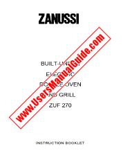 View ZUF270X pdf Instruction Manual - Product Number Code:944171296