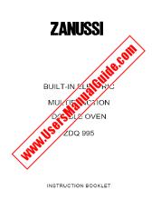 Ver ZDQ995 pdf Manual de instrucciones - Código de número de producto: 944171295