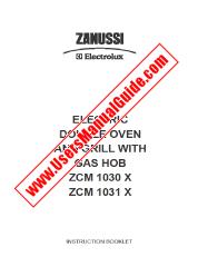 Voir ZCM1030X pdf Mode d'emploi - Nombre Code produit: 941309696