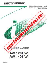 Visualizza AW1201W pdf Manuale di istruzioni - Codice prodotto:914780758